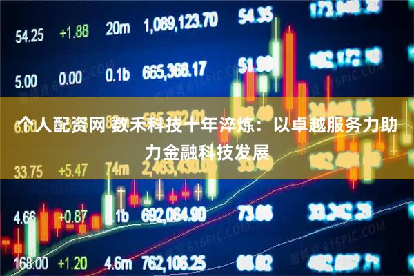 个人配资网 数禾科技十年淬炼：以卓越服务力助力金融科技发展